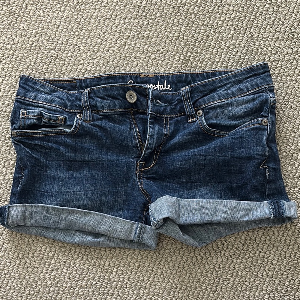 Aeropostale Blue Jean Shorts with Rolled Hem